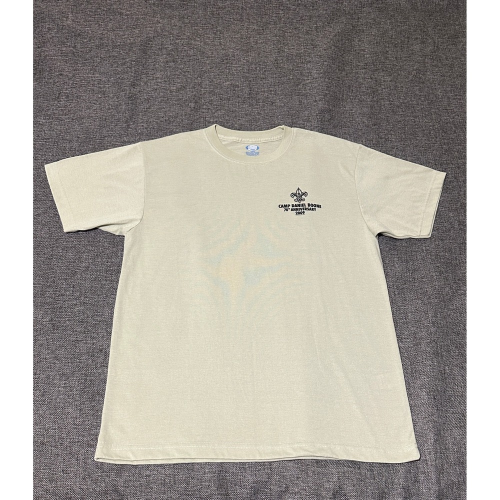 American Backcountry Men's Large T Shirt Camp Daniel Boone 2009 70th Anniversary